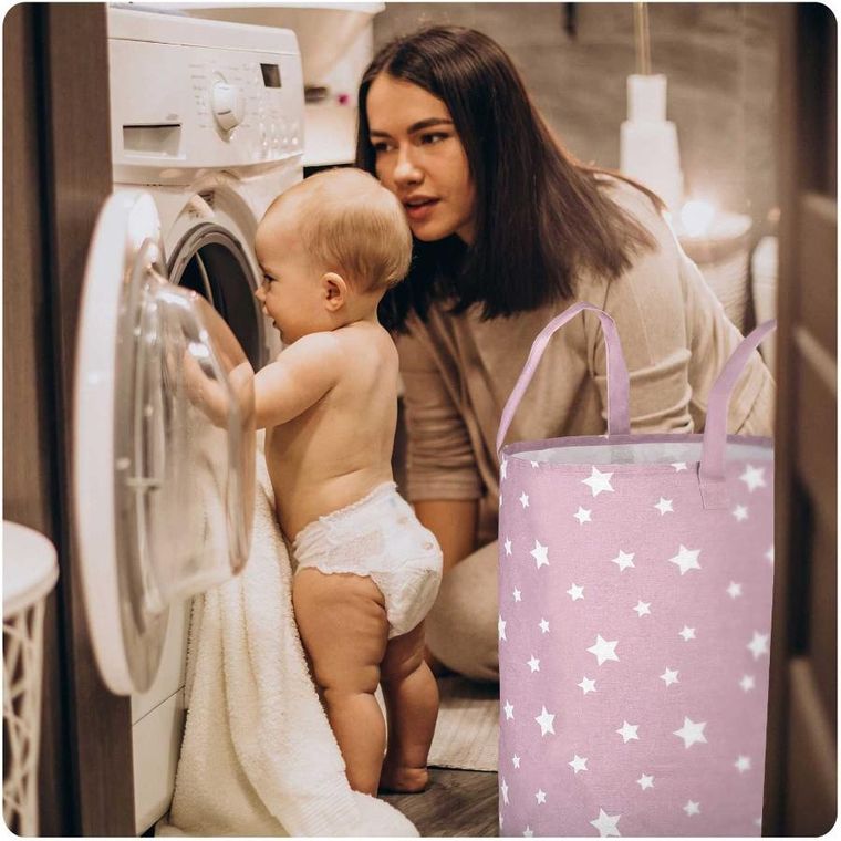 Nukido, kosz na zabawki, różowy