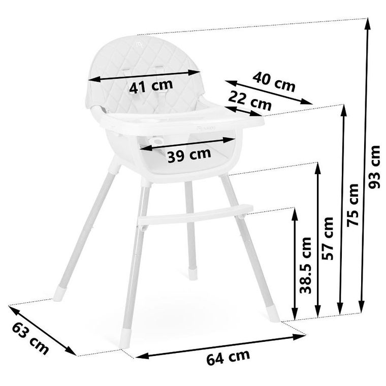 Nukido, Lilo, krzesełko do karmienia, miętowe