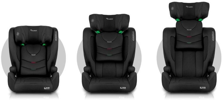 Nukido, Louis Soft, fotelik samochodowy, czarny, 15-36 kg