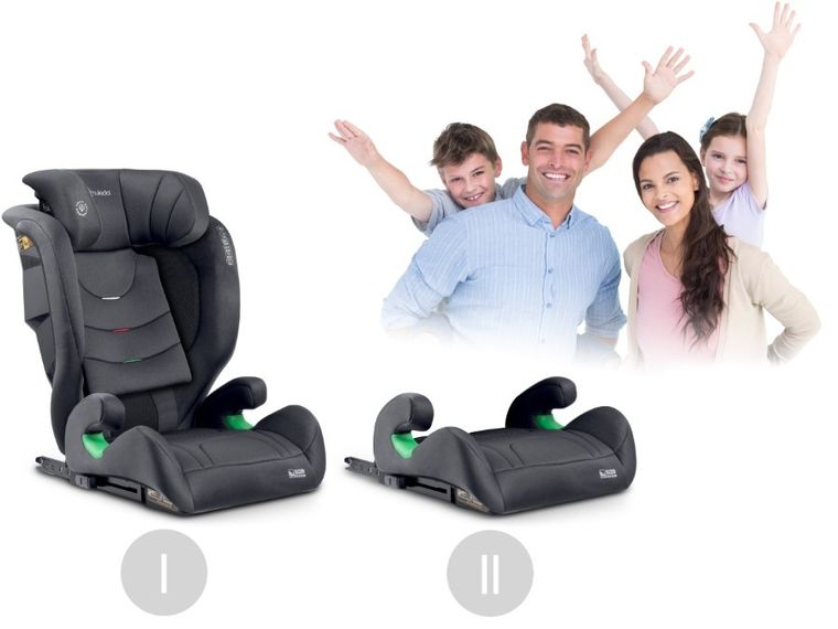Nukido, Louis Soft, fotelik samochodowy, szary, 15-36 kg