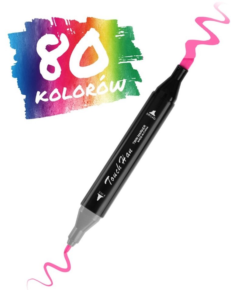 Nukido, markery alkoholowe z torbą, 80 szt.