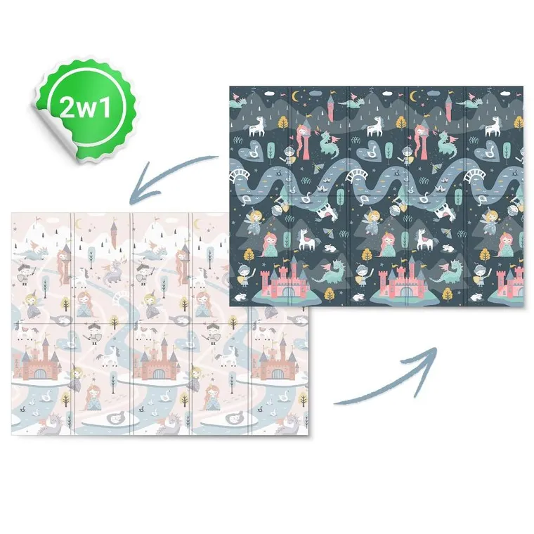 Nukido, mata piankowa, składana, 200-150-1 cm