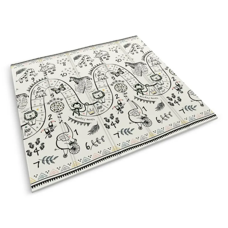 Nukido, mata piankowa, składana, ocean, safari, 200-180-1 cm