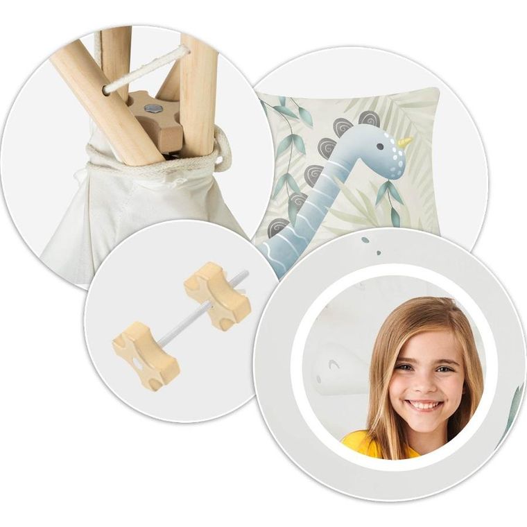 Nukido, namiot tipi dla dzieci, dinozaury