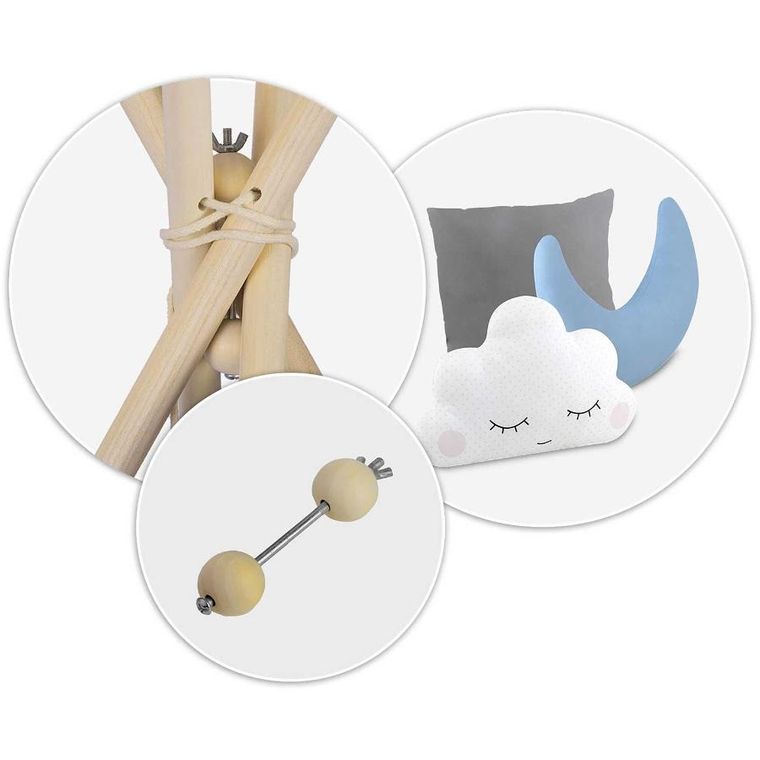 Nukido, namiot tipi dla dzieci, szary