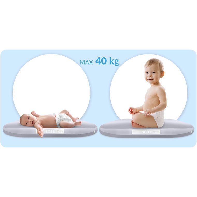 Nukido, NK-950, elektroniczna waga dla niemowląt, szara