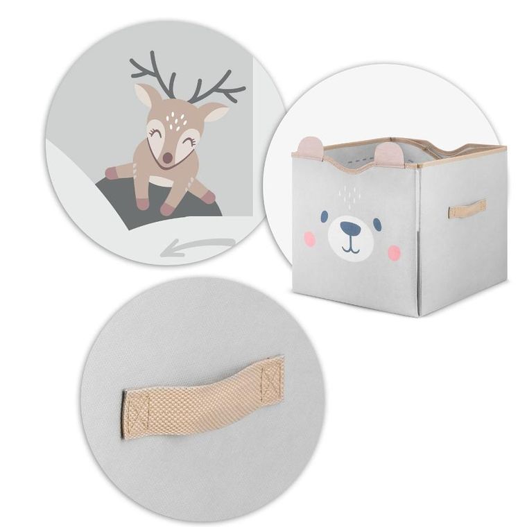 Nukido, pojemnik na zabawki i mata, szary