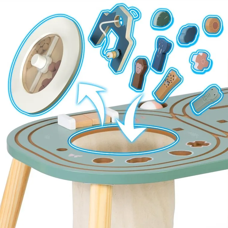 Nukido, stolik sensoryczny, drewniany