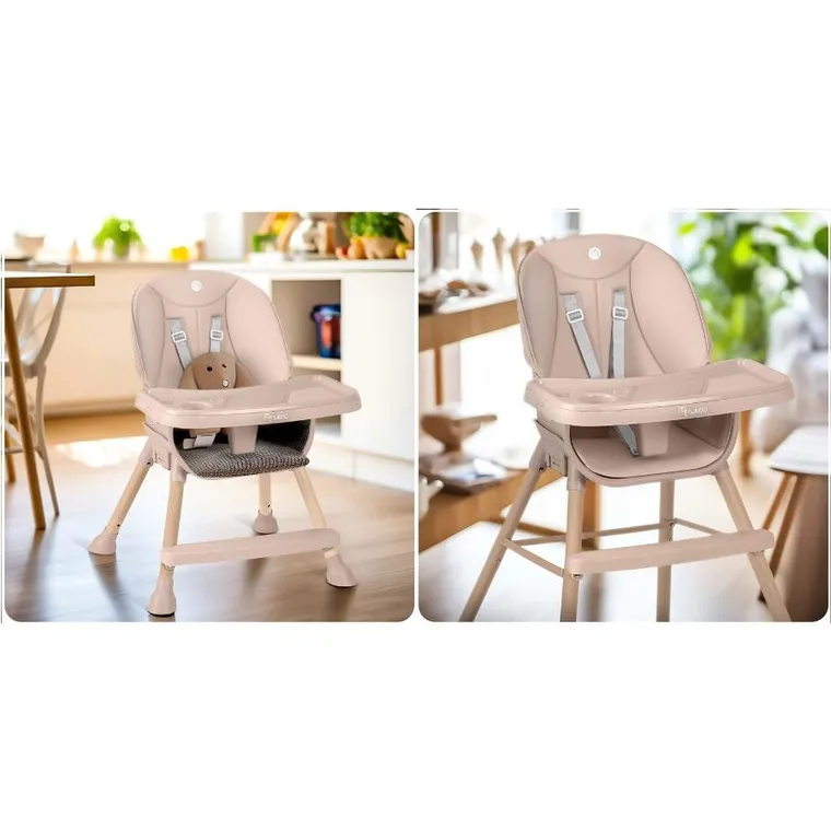 Nukido, Tilo, krzesełko do karmienia, różowe