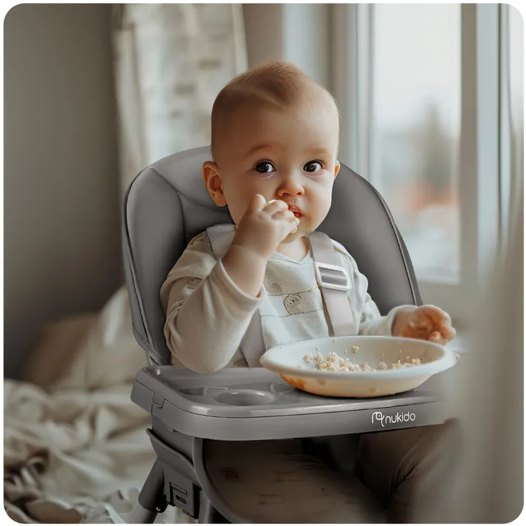 Nukido, Tilo, krzesełko do karmienia, szare