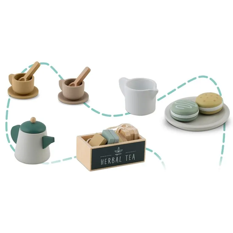 Nukido, zestaw do herbaty, drewniany