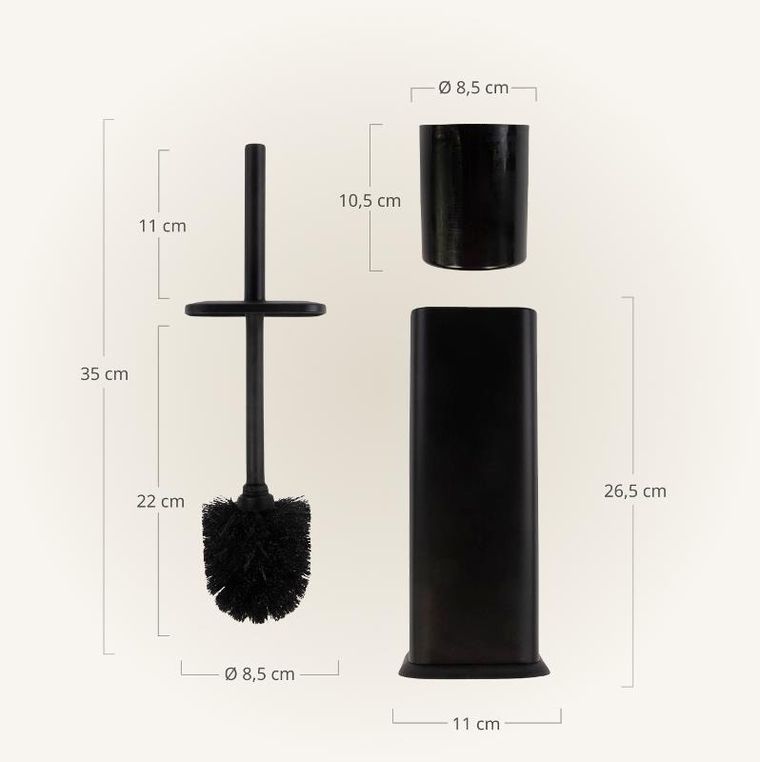 Nuxio, Balvo, szczotka wc z metalu