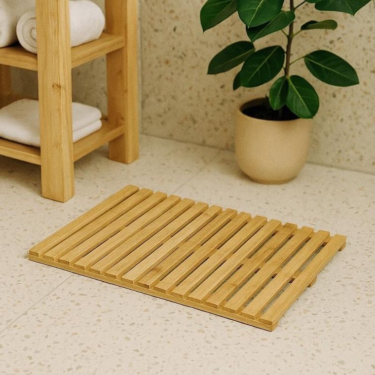 Nuxio, Sanno, podest łazienkowy z bambusa, 60-40 cm
