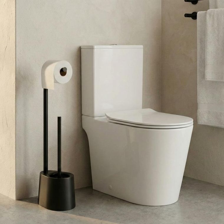Nuxio, Stilk, stojak na papier toaletowy i szczotkę do WC, 63 cm