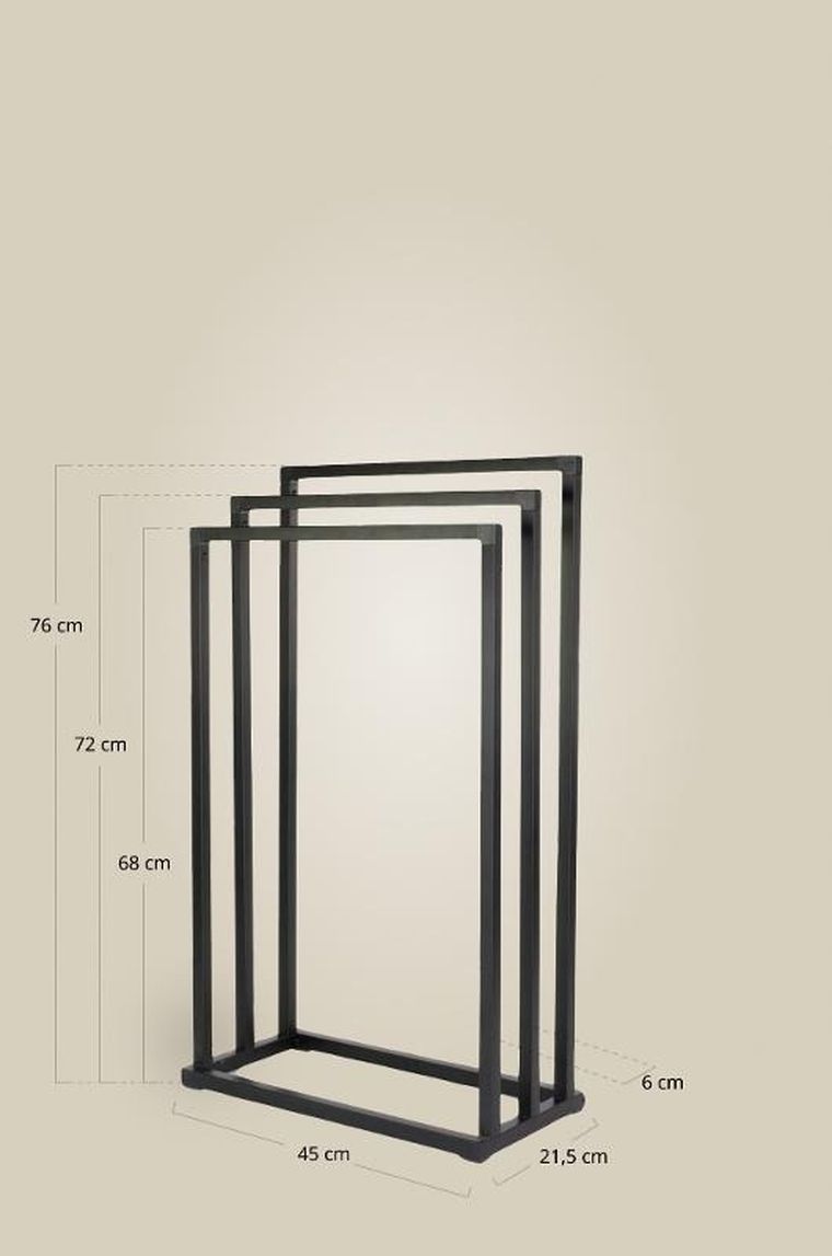Nuxio, stojak na ręczniki 3-ramienny, Balvo
