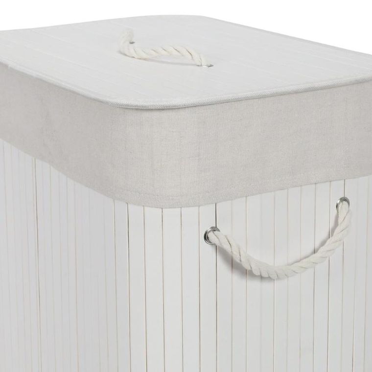 Nuxio, Zora, bambusowy kosz na pranie, 72l