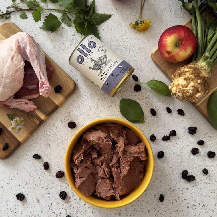 Ollo, Umami, Kaczka i Indyk, karma mokra dla psa, 850g