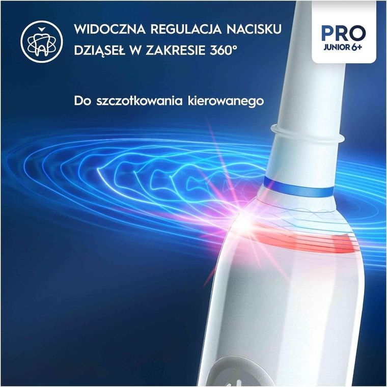 Oral-B, Junior Pro, Kraina Lodu, szczoteczka elektryczna, 6l+