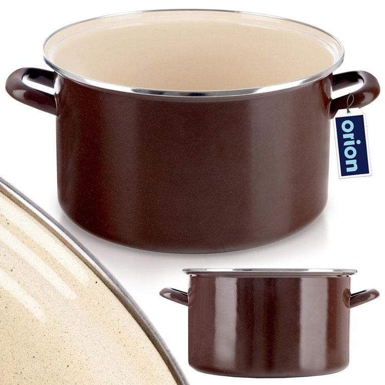 Orion, Brown, garnek emaliowany, 32 cm, 11,5l