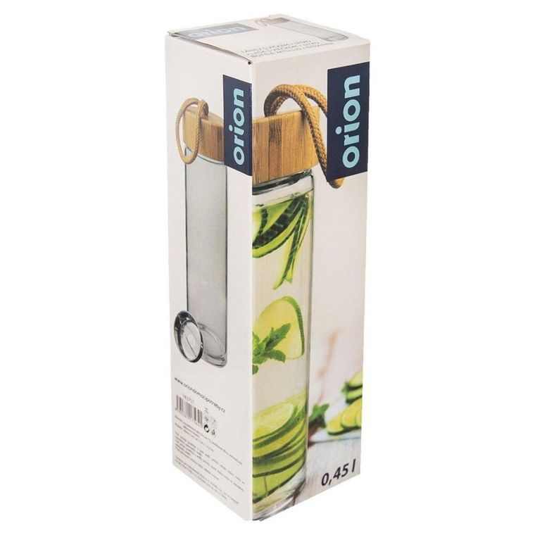 Orion, butelka szklana z sitkiem stalowym, 450 ml