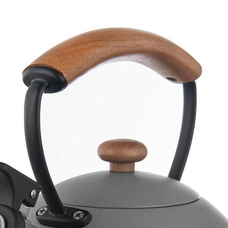Orion, czajnik stalowy z gwizdkiem, szary, Wooden, 2,9l