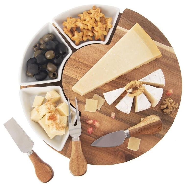 Orion, deska do serów z nożami i miseczkami, 7 elementów