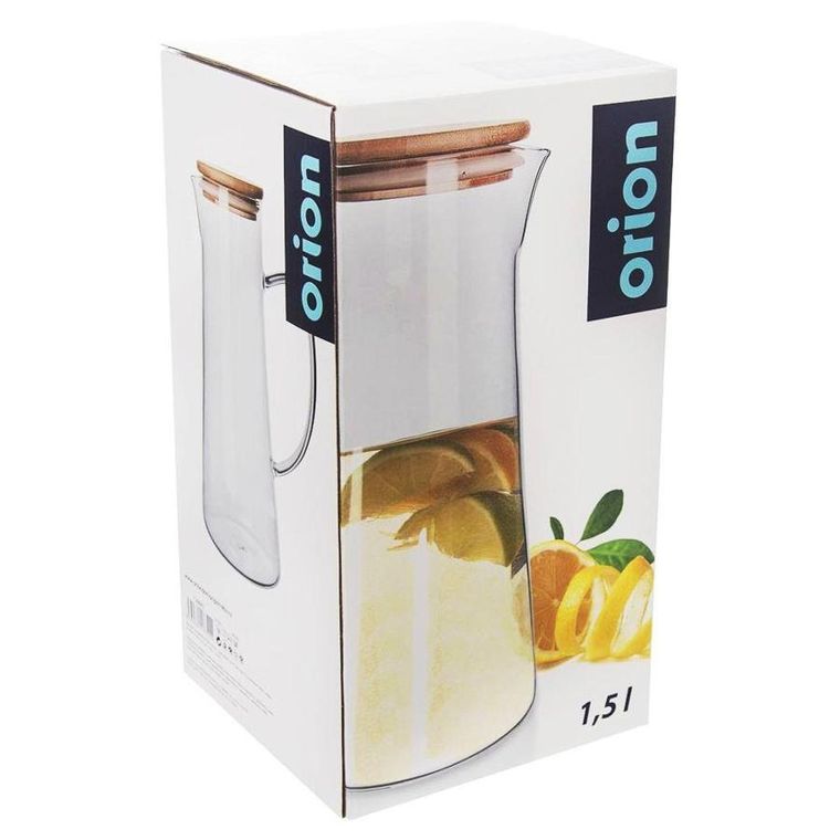Orion, dzbanek z pokrywką bambusową i uchwytem, 1,5 l