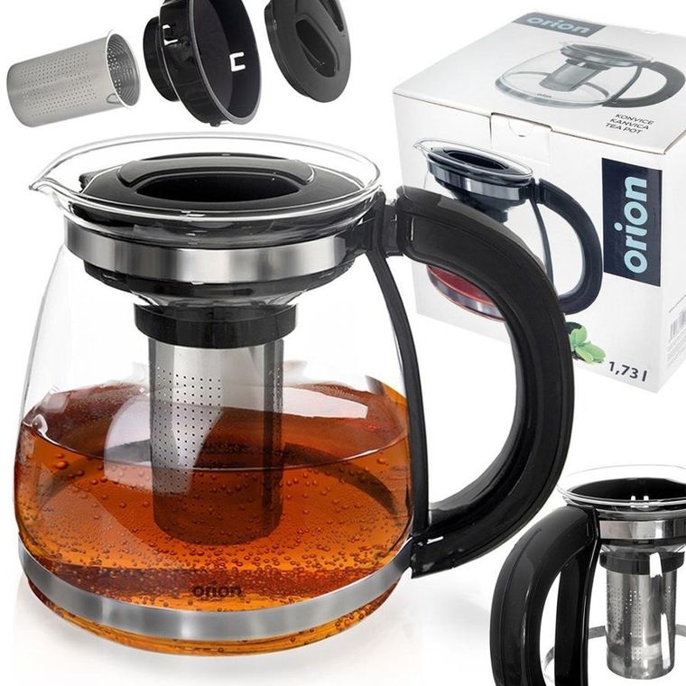 Orion, dzbanek z zaparzaczem, szklany, żaroodporny, 1,73l