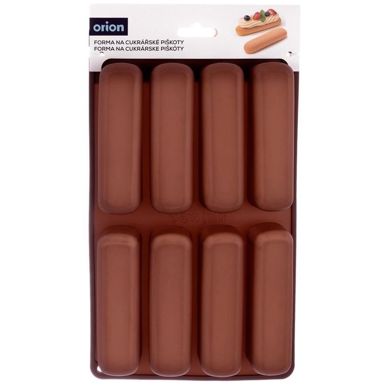 Orion, forma do biszkoptów, silikonowa, brązowa, 28-17-2 cm