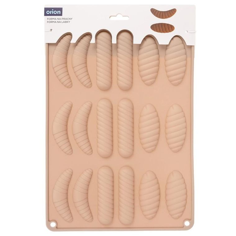 Orion, forma do ciastek i pralin, silikonowa, beżowa, 33-24,5-1 cm