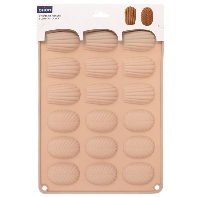 Orion, forma do ciastek i pralin, silikonowa, beżowa, 34-25-1 cm