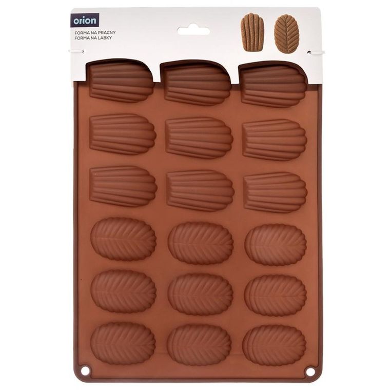 Orion, forma do ciastek i pralin, silikonowa, brązowa, 34-25-1 cm