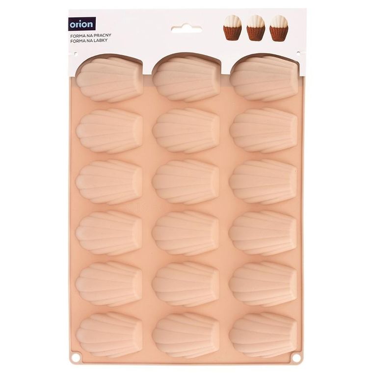 Orion, forma do ciastek, silikonowa, beżowa, muszelki, 32-24,5 cm