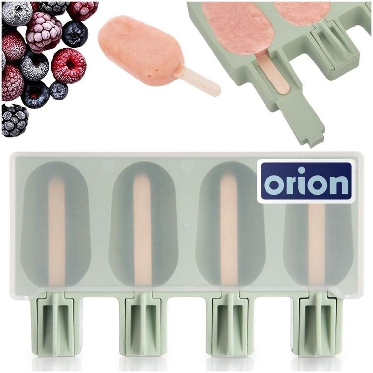 Orion, forma do lodów silikonowa z pokrywką, zielona