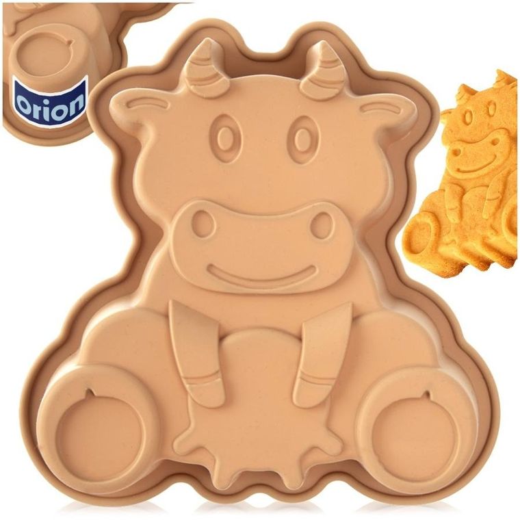 Orion, forma do pieczenia, silikonowa, krowa, 20-19-4,5 cm