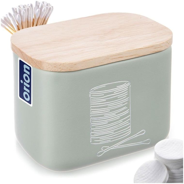 Orion, Greenish, pojemnik na patyczki i płatki kosmetyczne, zielony