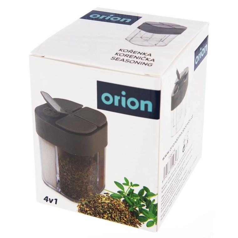 Orion, Kemp, pojemnik na przyprawy z naklejkami, 4 przegrody