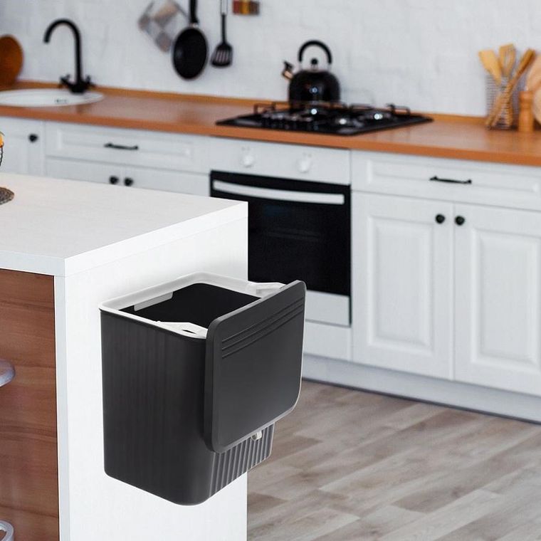 Orion, kosz na śmieci zawieszany, czarny, 13 l