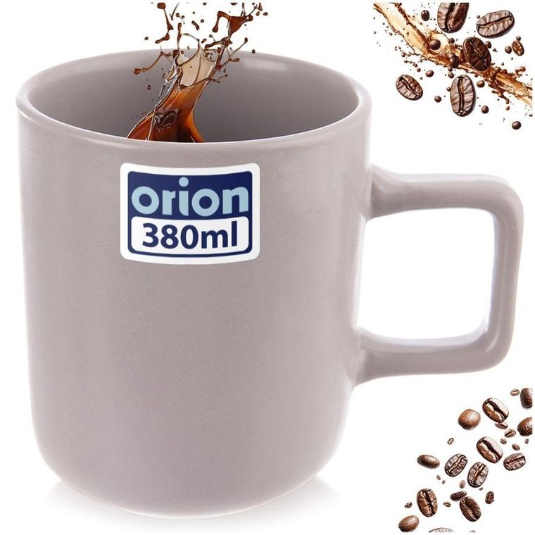 Orion, kubek, ceramiczny, szary, SKANDI, 380 ml