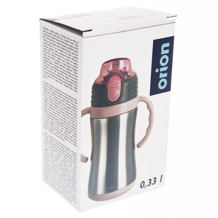 Orion, kubek termiczny, stalowy, różowy, 300 ml
