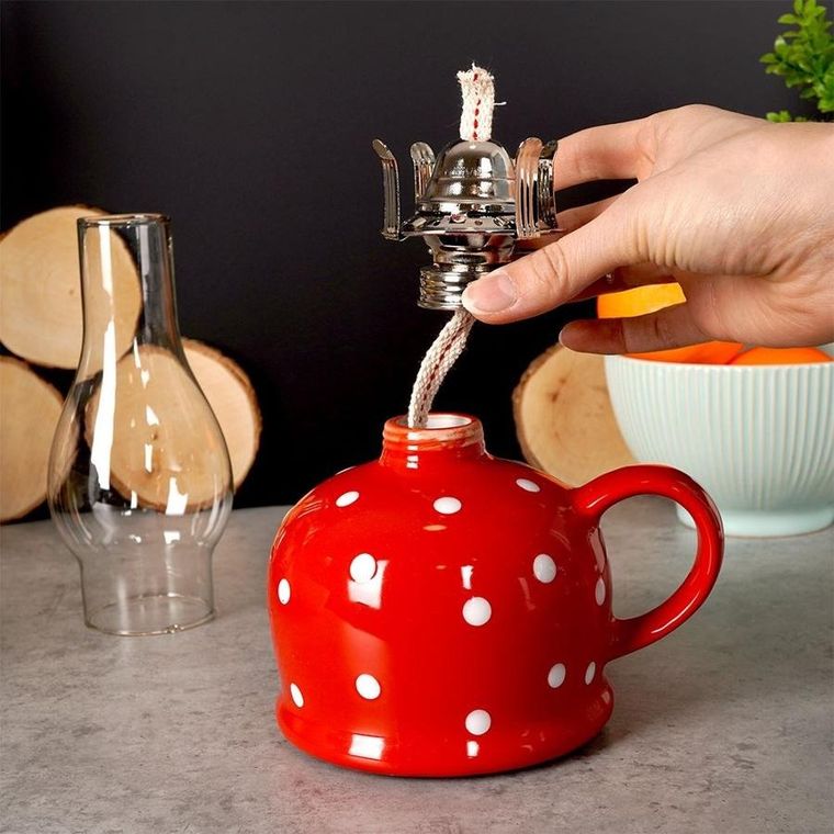 Orion, Lampa naftowa ceramiczna 28,5 cm 530 ml