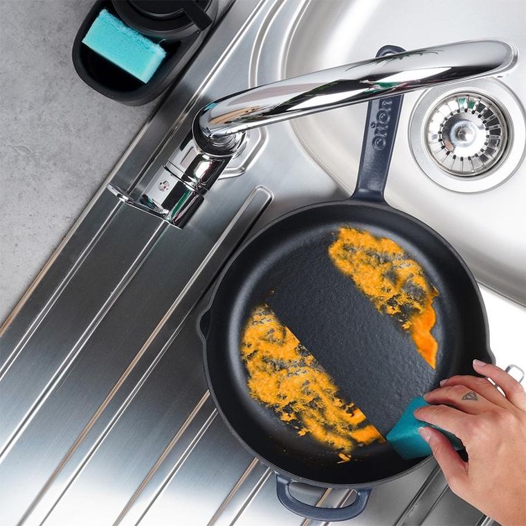 Orion, Litina, patelnia żeliwna emaliowana, 24 cm