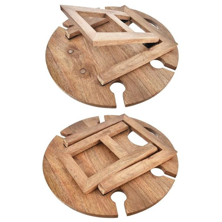 Orion, Mango, stolik piknikowy na wino, drewniany, składany, 39,5-24,5 cm