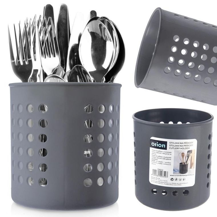 Orion, ociekacz stojak na przybory kuchenne, szary