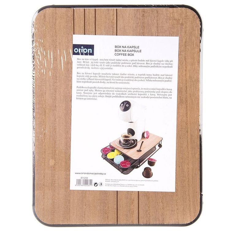 Orion, organizer na kapsułki do kawy, metalowy, czarny