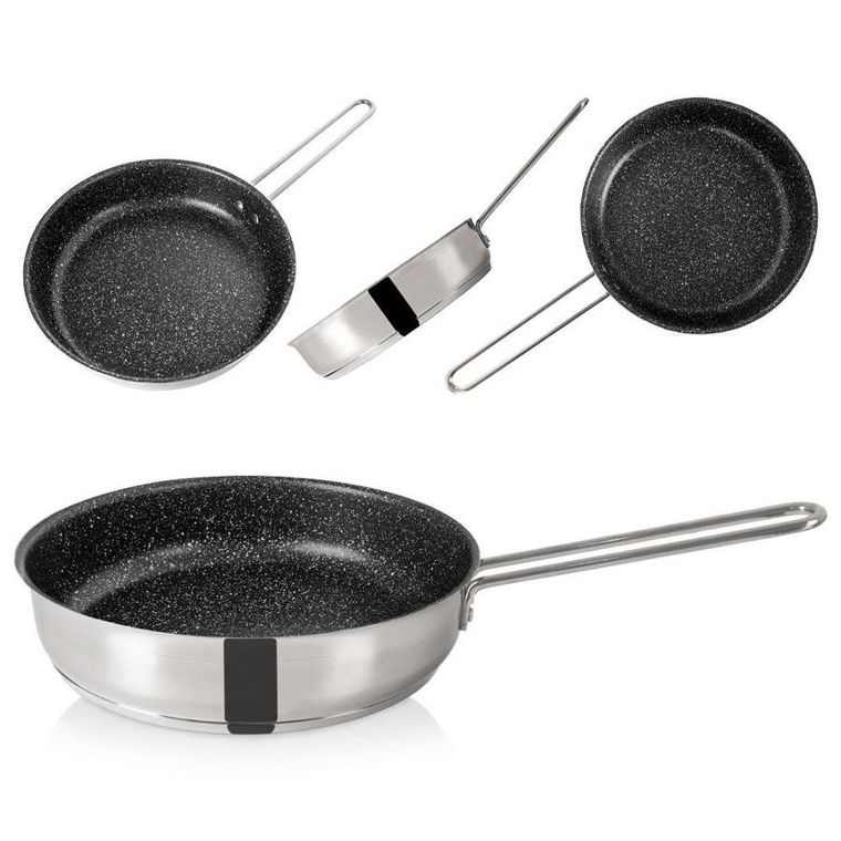 Orion, patelnia stalowa z powłoką granitową, Anett Grande, 26 cm