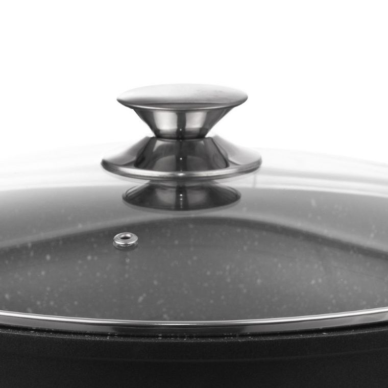 Orion, patelnia, wok, granitowa, garnek, Grande, 32 cm