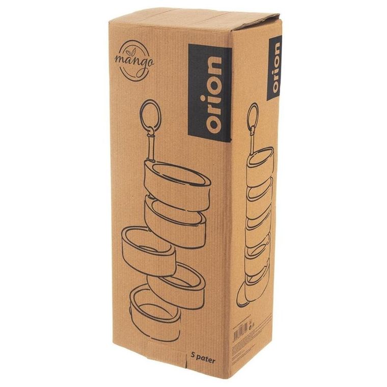 Orion, Patera drewniana 5-poziomowa, Mango, 44.5 cm