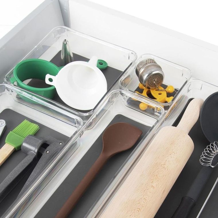 Orion, pojemnik do przechowywania, grey, 16-16-4.5 cm