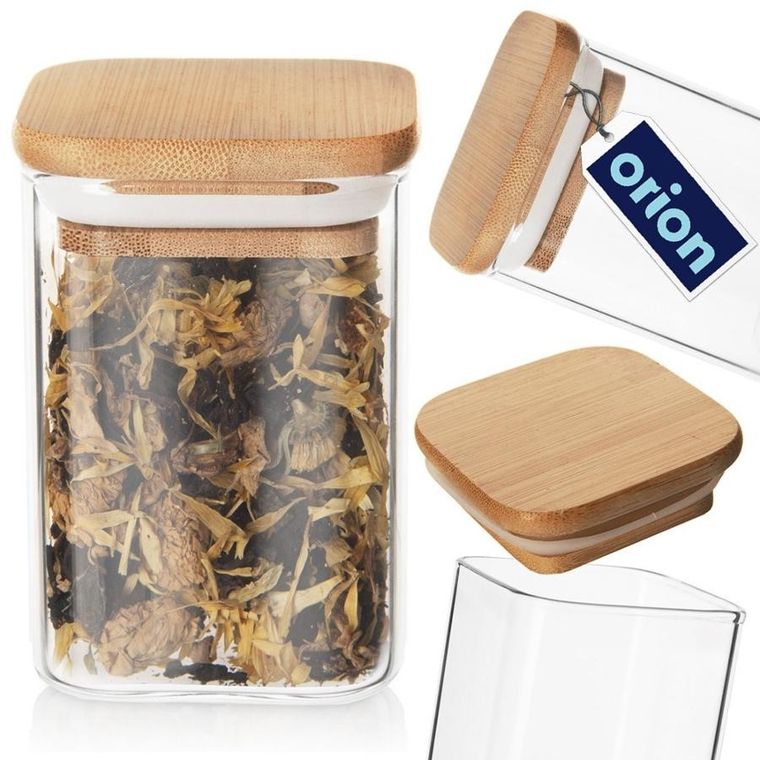 Orion, pojemnik na produkty sypkie, szklany z pokrywką i uszczelką 200 ml